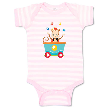 Baby Clothes Monkey Train Zoo Funny Baby Bodysuits Boy & Girl Cotton