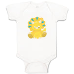 Baby Clothes Baby Dino Blue Yellow Dinosaurs Dino Trex Baby Bodysuits Cotton