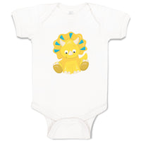 Baby Clothes Baby Dino Blue Yellow Dinosaurs Dino Trex Baby Bodysuits Cotton