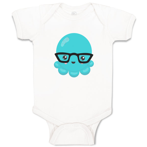 Baby Clothes Octopus Glasses Ocean Sea Life Baby Bodysuits Boy & Girl Cotton