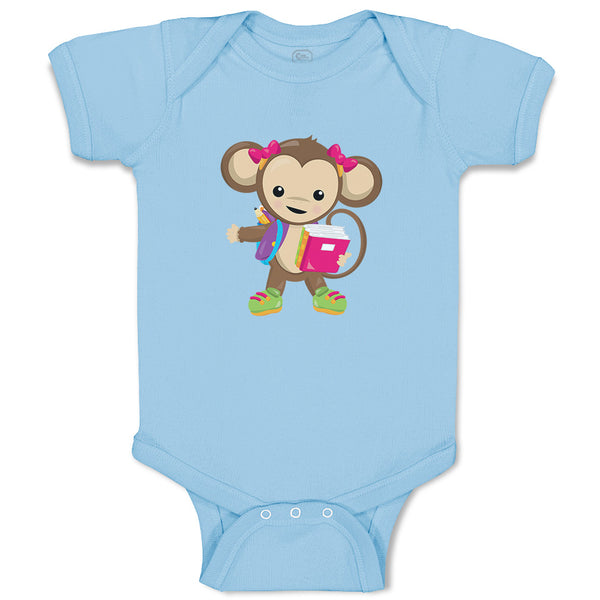 Baby Clothes Monkey Pink Book Safari Baby Bodysuits Boy & Girl Cotton