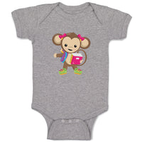 Baby Clothes Monkey Pink Book Safari Baby Bodysuits Boy & Girl Cotton