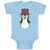 Baby Clothes Aquamarine Penguin on Hat with Sunglass Costume Baby Bodysuits