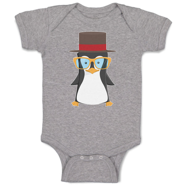 Baby Clothes Aquamarine Penguin on Hat with Sunglass Costume Baby Bodysuits