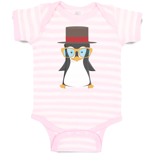 Baby Clothes Aquamarine Penguin on Hat with Sunglass Costume Baby Bodysuits