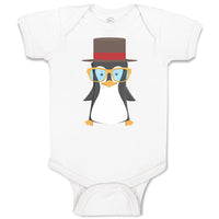 Baby Clothes Aquamarine Penguin on Hat with Sunglass Costume Baby Bodysuits