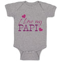 Baby Clothes I Love My Papi Baby Bodysuits Boy & Girl Newborn Clothes Cotton