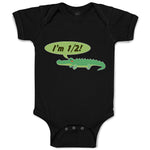 Baby Clothes Green Animated Crocodile I'M 1 2! Age Baby Bodysuits Cotton