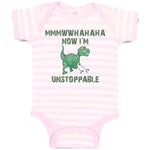 Baby Clothes Mmmwwhahaha Now I'M Unstoppable Angry Dinosaur with Walking Stick