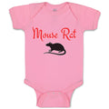 Baby Clothes The Black Silhouette Mouse Rat Sitting with A Tail, Paws and Ears