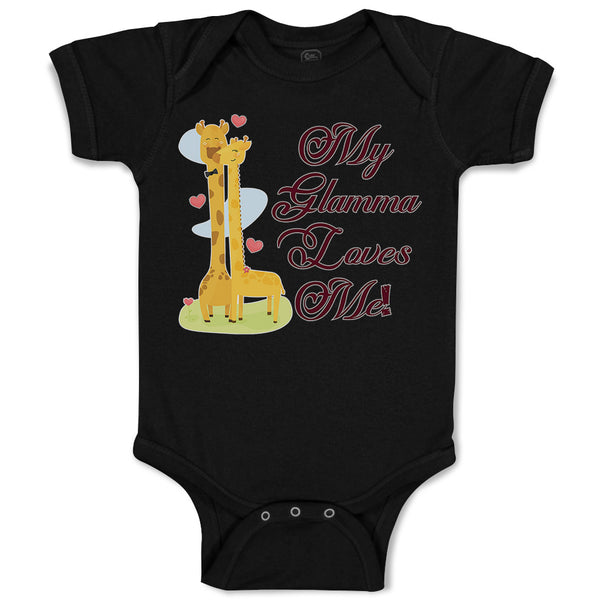 Baby Clothes Glamma Loves Me! Cute Giraffes Hearts Feeling Closed Eyes Cotton