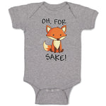 Baby Clothes Oh, for Sake! Fox Sitting Silently and Watching Baby Bodysuits