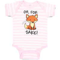 Baby Clothes Oh, for Sake! Fox Sitting Silently and Watching Baby Bodysuits