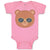 Baby Clothes Cute Bear Wearing Sunglass Toy Teddy Bear Face Baby Bodysuits