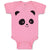 Baby Clothes Cute Panda Bear Face and Head Baby Bodysuits Boy & Girl Cotton