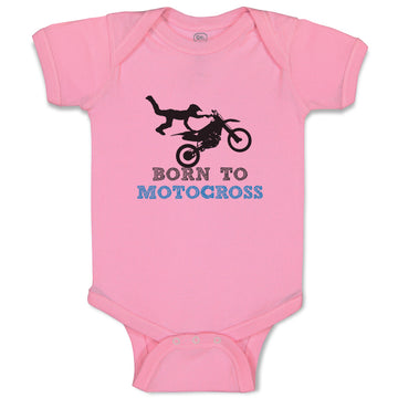 Baby Clothes Born to Motocross Sport Sports Motocross Baby Bodysuits Cotton