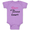 Baby Clothes Queen of The Pickleball Court Sport Sports Pickleball Cotton