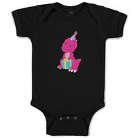 Baby Clothes Dark Pink Dinosaur Birthday Dinosaurs Dino Trex Baby Bodysuits