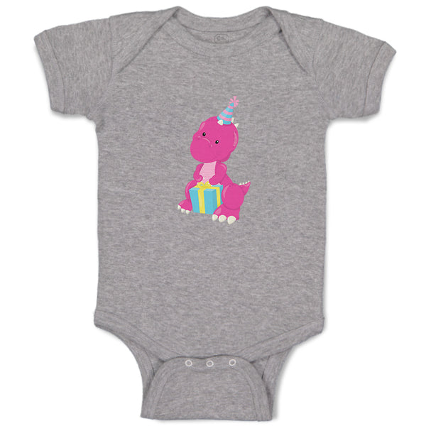 Baby Clothes Dark Pink Dinosaur Birthday Dinosaurs Dino Trex Baby Bodysuits