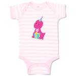 Baby Clothes Dark Pink Dinosaur Birthday Dinosaurs Dino Trex Baby Bodysuits