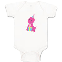 Baby Clothes Dark Pink Dinosaur Birthday Dinosaurs Dino Trex Baby Bodysuits