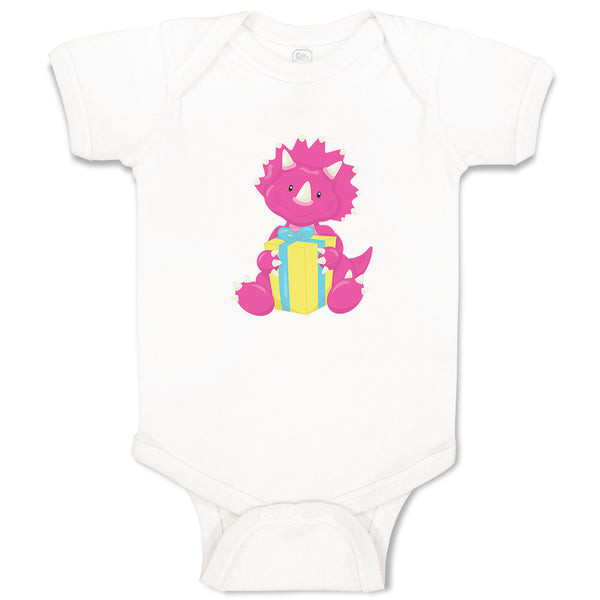 Baby Clothes Dark Pink Dinosaur Birthday Gift Dinosaurs Dino Trex Baby Bodysuits