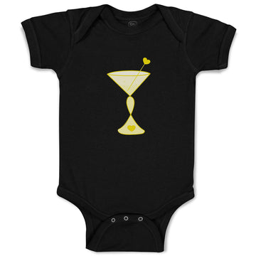 Baby Clothes Cancer Martini Yellow Cancer Support Cause Baby Bodysuits Cotton