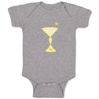 Baby Clothes Cancer Martini Yellow Cancer Support Cause Baby Bodysuits Cotton