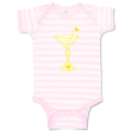 Baby Clothes Cancer Martini Yellow Cancer Support Cause Baby Bodysuits Cotton