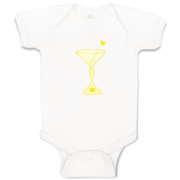 Baby Clothes Cancer Martini Yellow Cancer Support Cause Baby Bodysuits Cotton