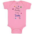 Baby Clothes Flowers Happy Birthday to Daddy Father Dad Baby Bodysuits Cotton