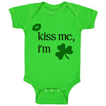 Baby Clothes Kiss Me I'M Green Shamrock Green Kiss St Patrick's Day Cotton