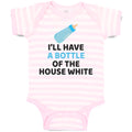 Baby Clothes I'Ll Have A Baby Bottle of The House White with Nipple Cotton