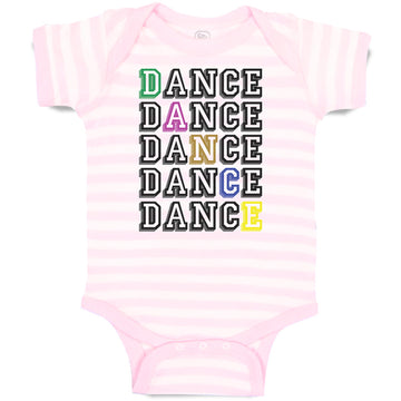 Baby Clothes Dance Typography Word Baby Bodysuits Boy & Girl Cotton