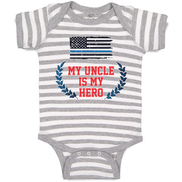 Baby Clothes My Uncle Is My Hero Flag of The United States of America Cotton