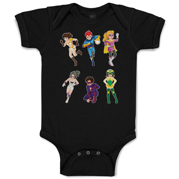 Baby Clothes Animated Super Natural Cartoon Heroes with Their Costumes Cotton