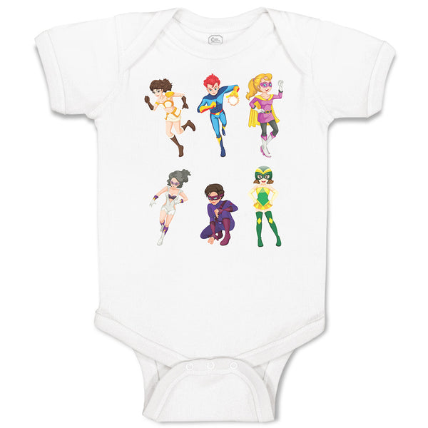 Baby Clothes Animated Super Natural Cartoon Heroes with Their Costumes Cotton