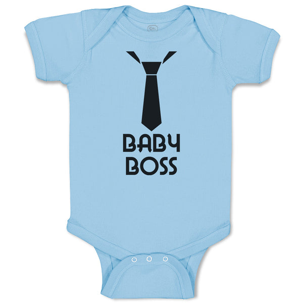 Baby Clothes Baby Boss with Silhouette Neck Tie Baby Bodysuits Boy & Girl Cotton