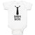 Baby Clothes Baby Boss with Silhouette Neck Tie Baby Bodysuits Boy & Girl Cotton