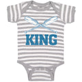 Baby Clothes King Baseball Bat Sport Baby Bodysuits Boy & Girl Cotton