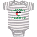 Baby Clothes The Adorable Palestinian Flag on Heart Symbol Baby Bodysuits Cotton