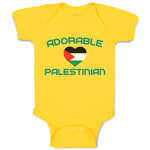 Baby Clothes The Adorable Palestinian Flag on Heart Symbol Baby Bodysuits Cotton