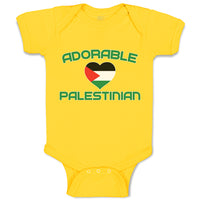 Baby Clothes The Adorable Palestinian Flag on Heart Symbol Baby Bodysuits Cotton