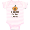 Baby Clothes A Treat of The Ladies An Halloween Punpkin Face Baby Bodysuits