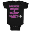 Baby Clothes Breakin Hearts & Blastin Farts Blowing Wind Baby Bodysuits Cotton