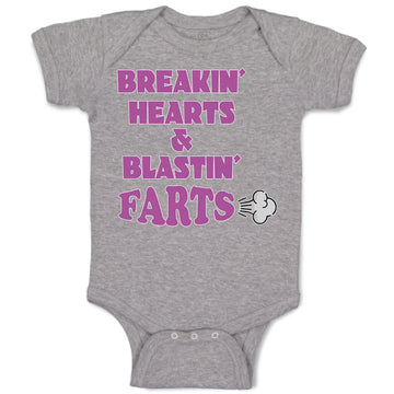 Baby Clothes Breakin Hearts & Blastin Farts Blowing Wind Baby Bodysuits Cotton