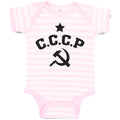 Baby Clothes C.C.C.P Symbol Hammer Sickle and Silhouette Star Baby Bodysuits