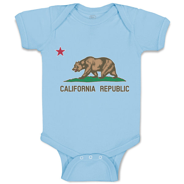 Baby Clothes Flag of California Republic State of United States Baby Bodysuits