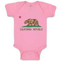 Baby Clothes Flag of California Republic State of United States Baby Bodysuits