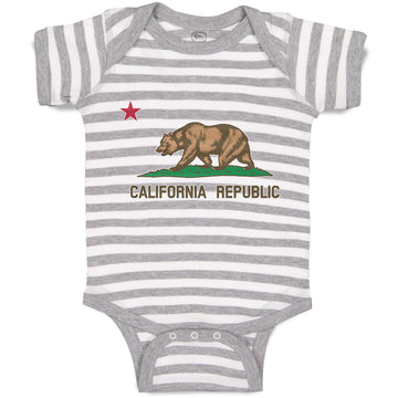 Baby Clothes Flag of California Republic State of United States Baby Bodysuits